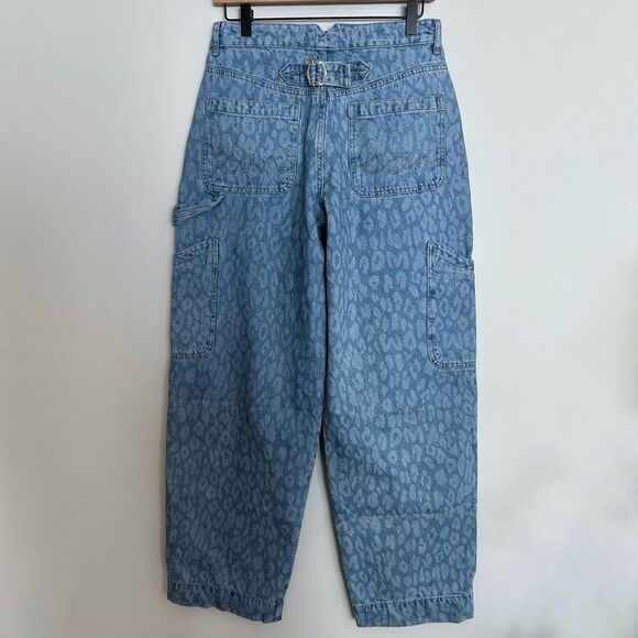 Damson Madder Drew Leopard Cargo Jeans US 6 / UK 10 - Picture 8 of 15